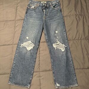 Levi Ribcage Straight Ankle Jeans